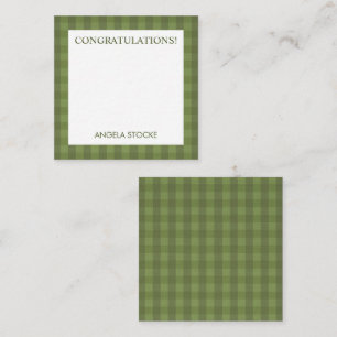 Personalised Green Gingham Card