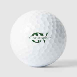 Personalised Green Golf Ball with Name & Initials