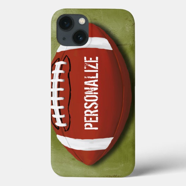 Personalised Green Grunge Football Case-Mate iPhone Case (Back)