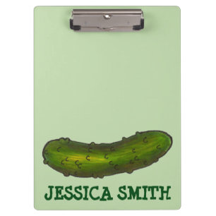 Personalised Green Kosher Dill Sour Pickle Deli Clipboard
