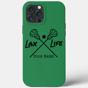 Personalised Green LAX (Lacrosse) Life  iPhone 13 Pro Max Case