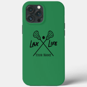 Personalised Green LAX (Lacrosse) Life iPhone 13 Pro Max Case