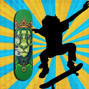 Personalised Green  LION WEED KING Trucker Hat Skateboard