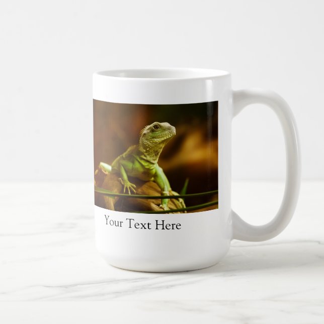 Personalised Green Lizard Mug (Right)