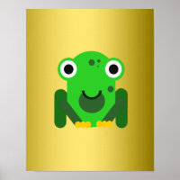 Personalised green Mr. Frog
