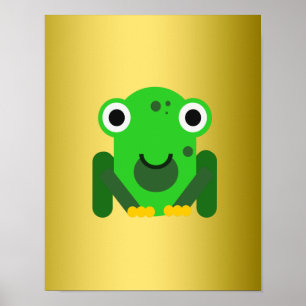 Personalised green Mr. Frog Poster