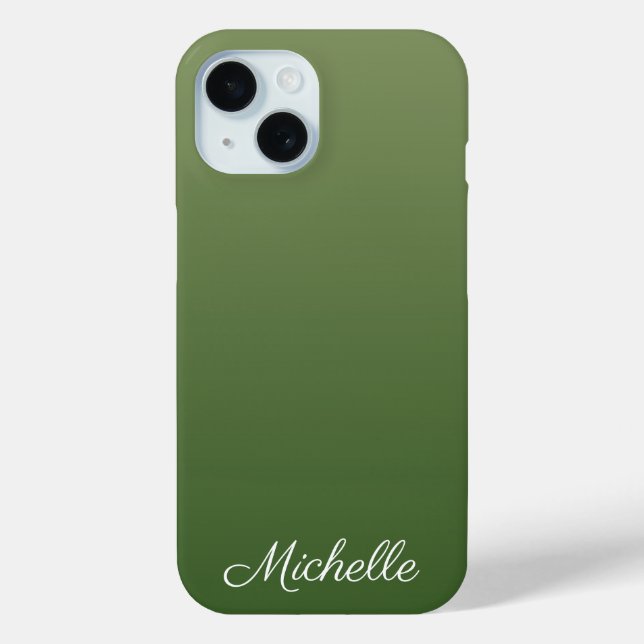 Personalised green ombre Case-Mate iPhone case (Back)