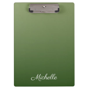 Personalised green ombre clipboard