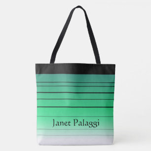 Personalised Green Ombre Custom Tote Bag