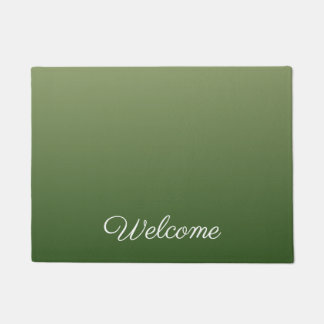 Personalised green ombre doormat