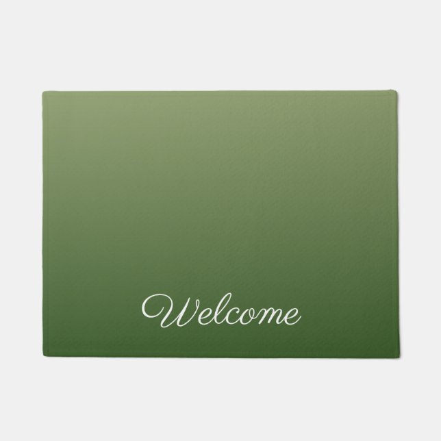 Personalised green ombre doormat (Front)