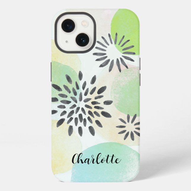 Personalised Green Pattern iPhone Case (Back)