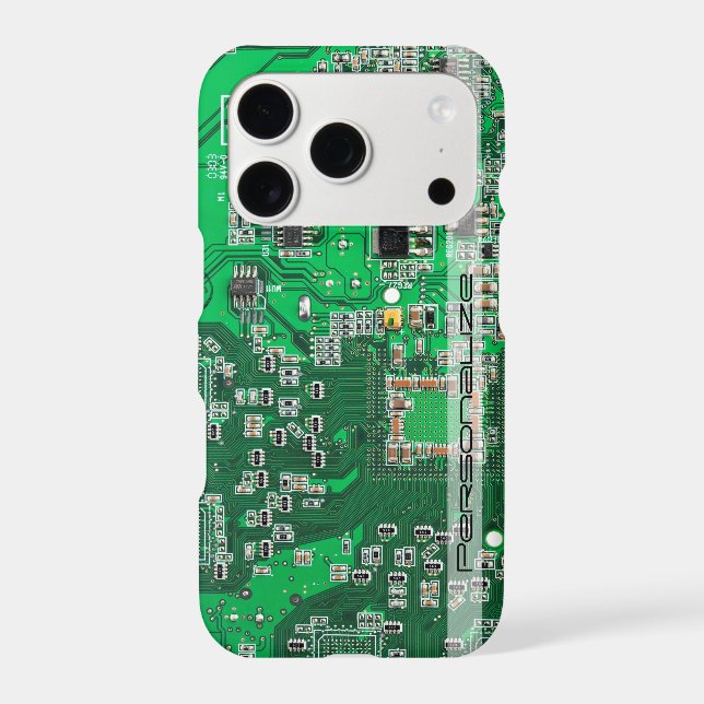 Personalised Green PCB Circuit Board for IT Pros (Back)