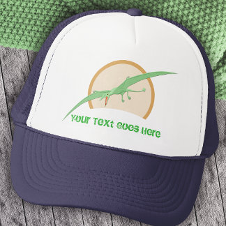 Personalised Green Pterodactyl Flying Dinosaur 3 Trucker Hat
