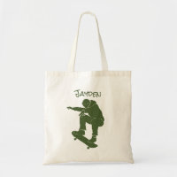 Personalised Green Skateboarder Graphic