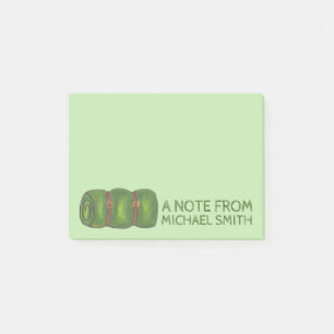 Personalised Green Sleeping Bag Roll Camp Post Its Post-it Notes