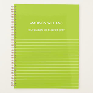 Personalised Green Spiral Notebook –Custome Planner