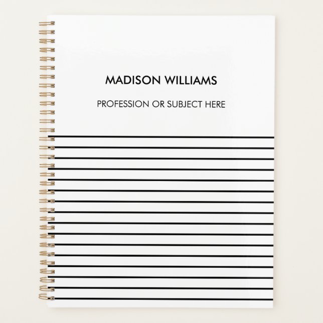 Personalised Green Spiral Notebook Planner (Front)