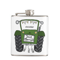 Personalised Green Tractor Country Wedding Gift