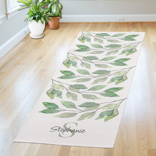 Personalised Green Yoga Mat