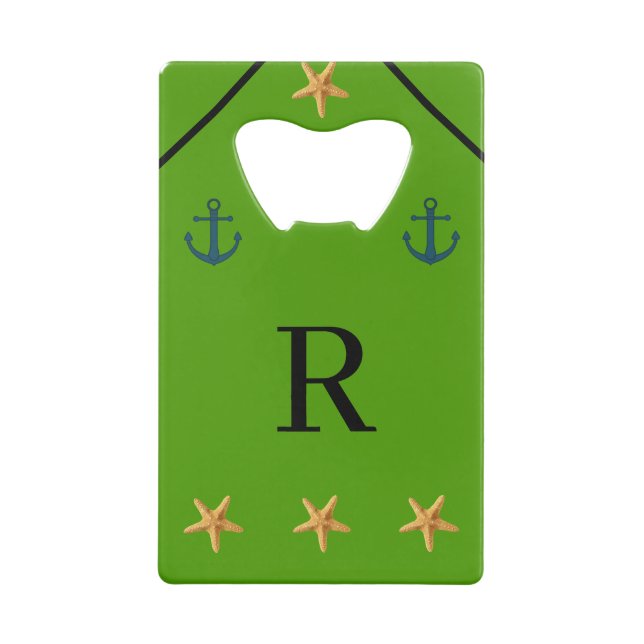 Personalised GreenCoastal Anchor Starfish (Back)