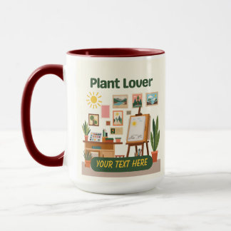 Personalised Greenery & Creative Workspace Design Mug