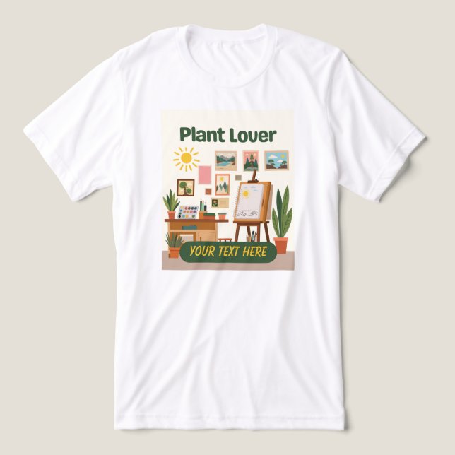 Personalised Greenery & Creative Workspace Design Tri-Blend Shirt (Design Front)
