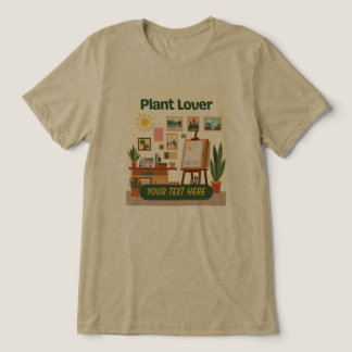 Personalised Greenery & Creative Workspace Design Tri-Blend Shirt
