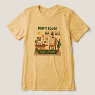 Personalised Greenery & Creative Workspace Design Tri-Blend Shirt