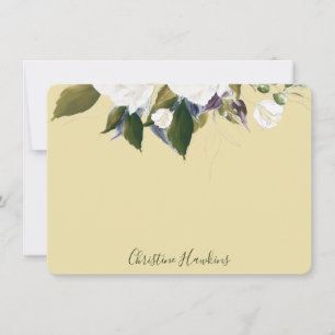 Personalised Greenery Leaves Watercolor Elegant Card