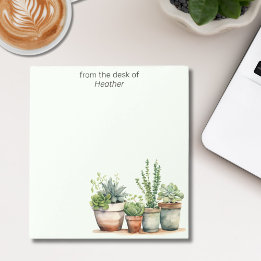 Personalised Greenery Name Notepad