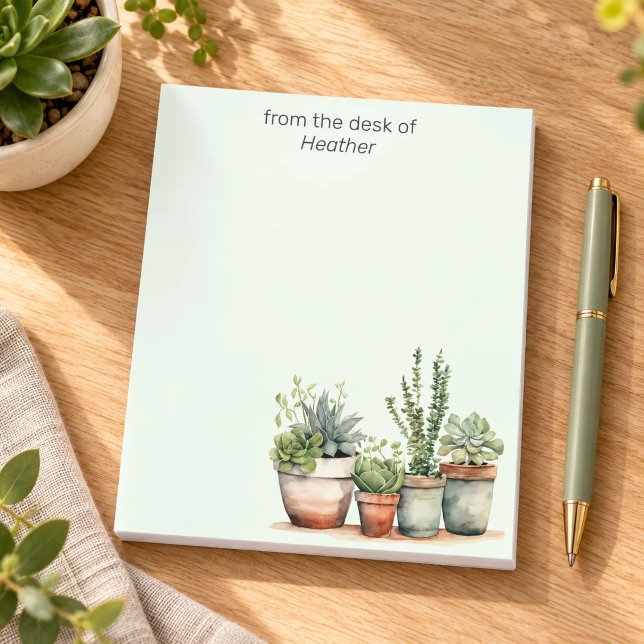 Personalised Greenery Name Notepad (Creator Uploaded)