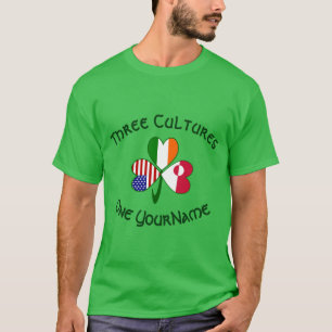 Personalised Greenland Ireland USA Shamrock Men's T-Shirt