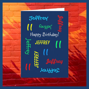 Personalised Greeting Card Any Name, Age, 11th Bdy