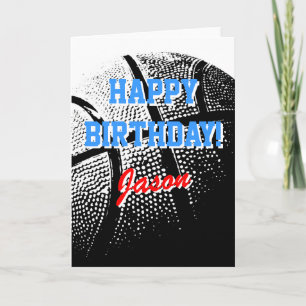 Personalised greeting card Basketball sports