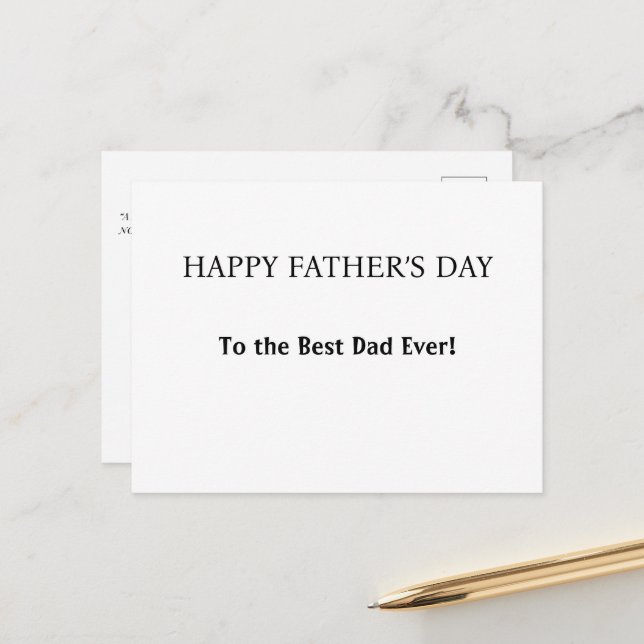 Personalised Greeting for Dad, Grandpa, or Husband Holiday Postcard (Front/Back In Situ)