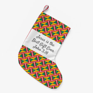 Personalised GRENADA FLAG Small Christmas Stocking