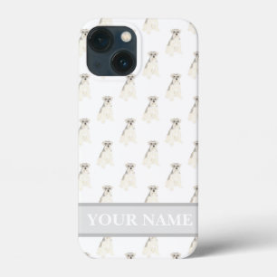 Personalised Grey and White Schnauzer Dog iPhone 13 Mini Case