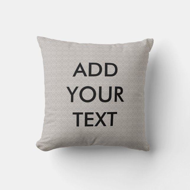 Personalised Grey Geometric Pillow (Front)