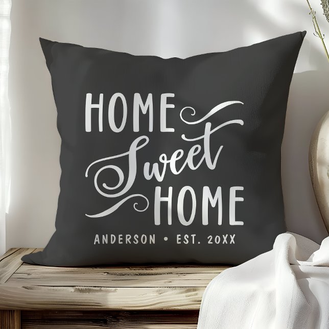 Personalised Grey Home Sweet Home Cushion (Creator Uploaded)