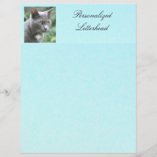 Personalised Grey Kitty Letterhead