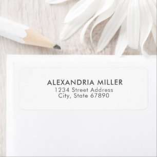 Personalised Grey Minimalist Address Labels