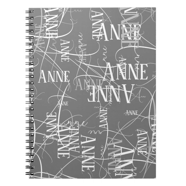 Personalised Grey Notebook (Front)