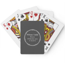 Personalised Grey Playing Cards