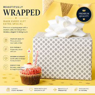 Personalised Grey Polka Dot Wrapping Paper