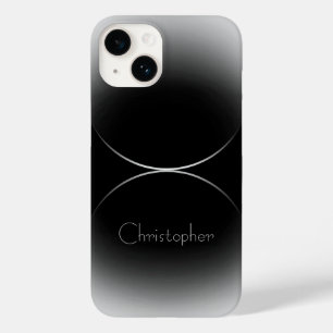 Personalised grey Radial Texture iphone 15 Case-Mate iPhone 14 Case