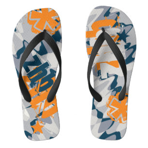 Personalised Grey Shock Wave Camouflage Jandals