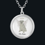 Personalised Grey Silver Schnauzer Silver Plated Necklace<br><div class="desc">There are some who bring a light so great to the world, that even after they are gone, their light remains. Let a sweet necklace bring comfort to your heavy heart as you take a moment to remember your beloved grey or silver schnauzer. For the most thoughtful gifts, pair it...</div>
