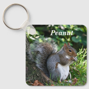 Personalised Grey Squirrel  Key Ring