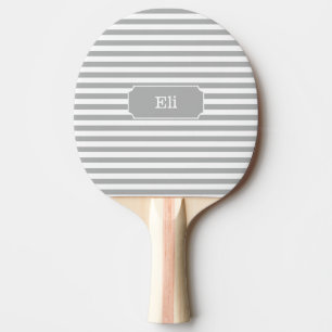 Personalised Grey Stripe Ping Pong Paddle